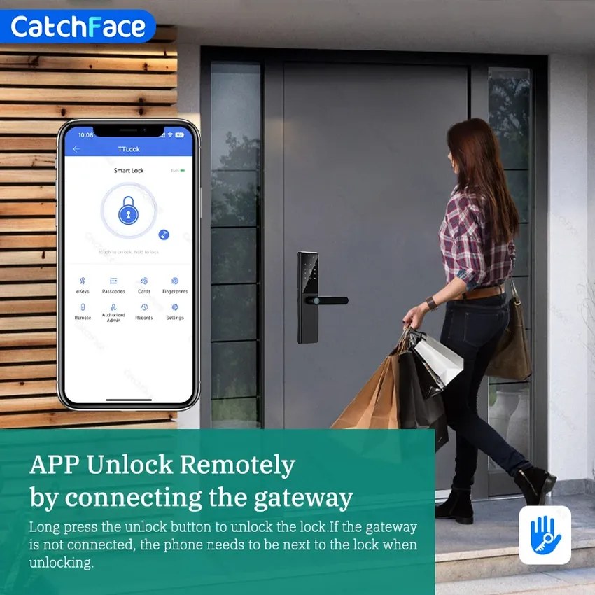 Lock the fingerprint of the fingerprint for the house, the digital door lock, an electronic lock, a touch -made lock, ttlock, application, code card, touch, Saudi, home security Lock the fingerprint of the fingerprint for the house, the digital door lock, an electronic lock, a touch -made lock, ttlock, application, code card, touch, Saudi, home security
