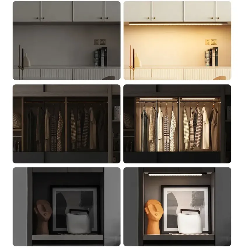 Wireless USB under the location of the cabinet, night light, movement sensor, bedroom, wardrobe, closed places, 3 colors in 1 lamp Wireless USB under the location of the cabinet, night light, movement sensor, bedroom, wardrobe, closed places, 3 colors in 1 lamp