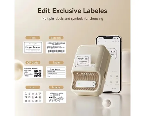 طابعة NIIMBOT B21 صغيرة الحجم، تعمل بتقنية البلوتوث، مصنوعة من هيكل متين يشبه الفولاذ، مثالية للطباعة الذاتية على الملصقات والاستخدامات الشخصية أو المكتبية، تجمع بين الحجم الصغير والكفاءة العالية. طابعة NIIMBOT B21 صغيرة الحجم، تعمل بتقنية البلوتوث، مصنوعة من هيكل متين يشبه الفولاذ، مثالية للطباعة الذاتية على الملصقات والاستخدامات الشخصية أو المكتبية، تجمع بين الحجم الصغير والكفاءة العالية.