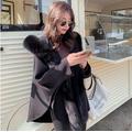 Woolen coat female autumn and winter new style imitation fox fur Korean loose cape coat fur cloak fur shawl tide Woolen coat female autumn and winter new style imitation fox fur Korean loose cape coat fur cloak fur shawl tide