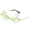 European and American new style frameless cut-edge dragonfly shape colorful sunglasses, cross-border funny prom personalized foreign trade glasses European and American new style frameless cut-edge dragonfly shape colorful sunglasses, cross-border funny prom personalized foreign trade glasses