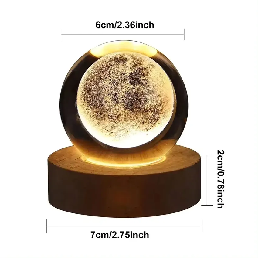 A 3D crystal ball with galaxy and planetary drop, USB light for a comfortable atmosphere, unique plasma ball A 3D crystal ball with galaxy and planetary drop, USB light for a comfortable atmosphere, unique plasma ball