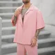 A shirt kit and trousers with loose chest buttons casual for men, summer clothes, short sleeves, entertainment clothes, two gauges A shirt kit and trousers with loose chest buttons casual for men, summer clothes, short sleeves, entertainment clothes, two gauges