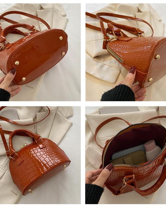 حقائب الموضة مزاجه للإناث 2022 حقائب كتف جديدة التمساح نمط رسول شل حقائب بولي Leather حقائب جلدية الصلبة حقائب الموضة مزاجه للإناث 2022 حقائب كتف جديدة التمساح نمط رسول شل حقائب بولي Leather حقائب جلدية الصلبة
