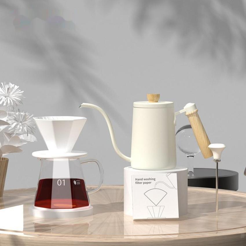 مجموعة V60 من مطحنة القهوة اليدوية وعاء زجاجي مع البدو مجموعة V60 من مطحنة القهوة اليدوية وعاء زجاجي مع البدو