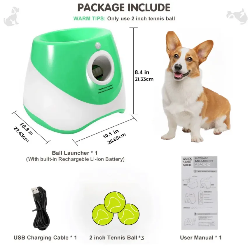 Automatic dog chaser launcher, tinpopus machinery, enjoyable interactive throw, rechargeable, USB charging, USB Automatic dog chaser launcher, tinpopus machinery, enjoyable interactive throw, rechargeable, USB charging, USB