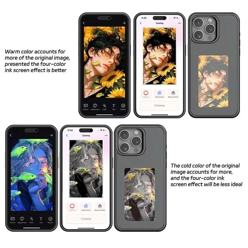 Electronic ink function NFC 3.7 -inch display for iPhone16 13 14 15 15 promax, wireless transmission, four -colors display Electronic ink function NFC 3.7 -inch display for iPhone16 13 14 15 15 promax, wireless transmission, four -colors display