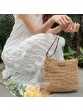 Boheimi beach bags of straw for women, high capacity, handcrafted shoulder bag, casual woven handbags, shopping bag, wallet Boheimi beach bags of straw for women, high capacity, handcrafted shoulder bag, casual woven handbags, shopping bag, wallet