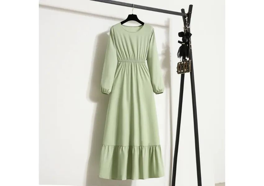 Autumn Spring Mujer Vestidos Solid Autumn Spring Mujer Vestidos Solid