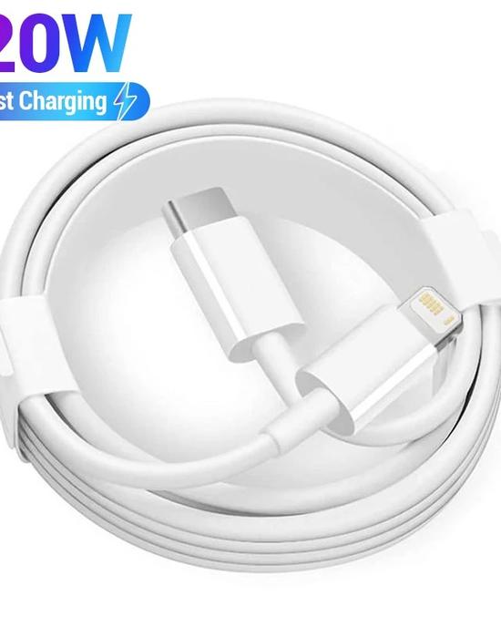 كابل شاحن سريع PD 20 واط لهواتف آيفون – متوافق مع iPhone 6 إلى iPhone 15 Pro Max / XS / XR / 8 / 7 / 6S، ملحقات شحن الهاتف كابل شاحن سريع PD 20 واط لهواتف آيفون – متوافق مع iPhone 6 إلى iPhone 15 Pro Max / XS / XR / 8 / 7 / 6S، ملحقات شحن الهاتف