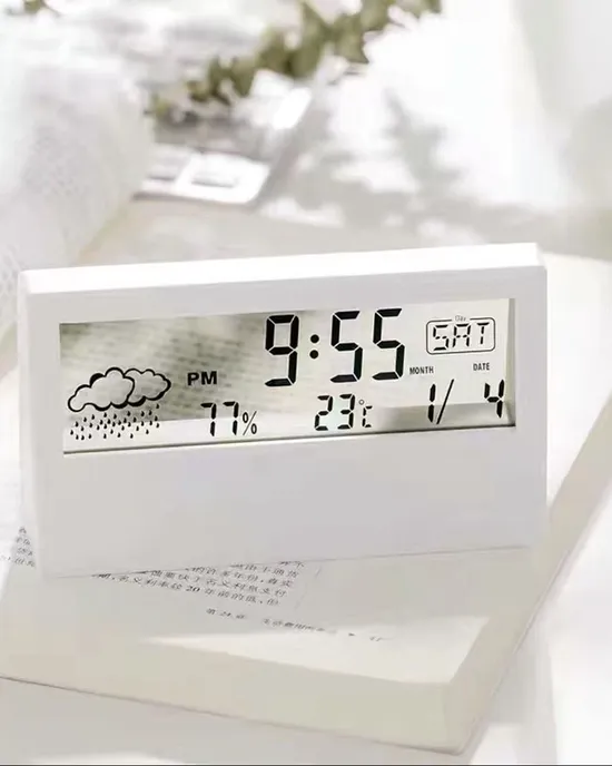 Creative thermal moisture watch, weather width, electronic alarm, desktop decor for the living room Creative thermal moisture watch, weather width, electronic alarm, desktop decor for the living room