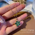 Periodic Titanium steel necklace with vintage flowers for women copper micro code set Periodic Titanium steel necklace with vintage flowers for women copper micro code set