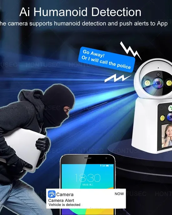 كاميرا Yoosee FHD 4K بدقة 8 ميجابكسل، بشاشة مزدوجة، وميزة الرد الفيديوي المزدوج كاميرا Yoosee FHD 4K بدقة 8 ميجابكسل، بشاشة مزدوجة، وميزة الرد الفيديوي المزدوج
