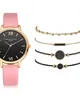 Luxurious wrist watches for women Quartz 5 pieces, watches for women Quartz 5 pieces with a leather bracelet and a black analog watch keeping pace with fashion Luxurious wrist watches for women Quartz 5 pieces, watches for women Quartz 5 pieces with a leather bracelet and a black analog watch keeping pace with fashion
