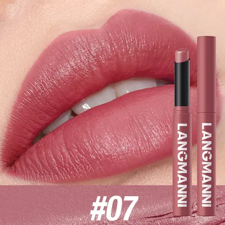 Long -lasting matte lipstick, water -resistant, no -stick cup, lipstick dye, cosmetics, nude lipstick, makeup pen, 12 colors