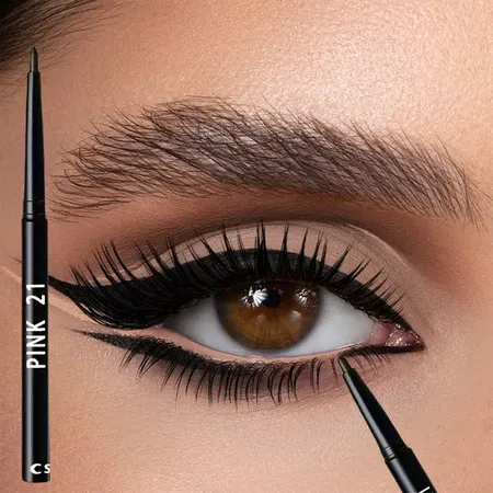 Pens black water -resistant eyeliner, long -lasting eye makeup, a friend of beginners, staining resistant, 3 * *