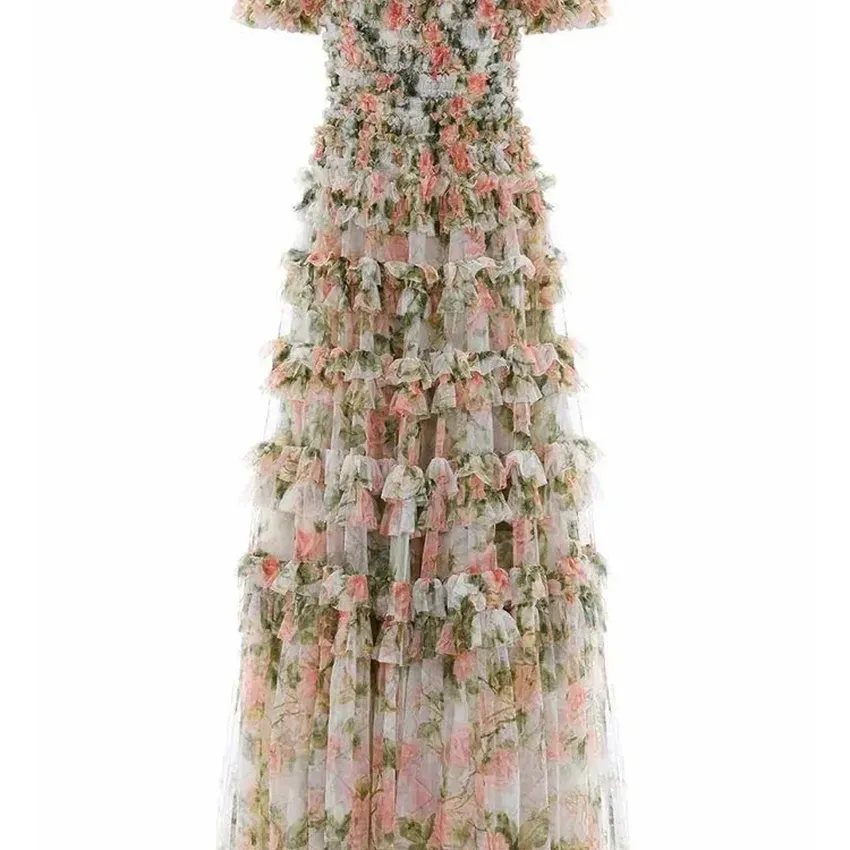 2025 - hitting color dresses for women, neck-sleeved, short-sleeved, high waist, elegant dress line, female fashion clothes 2025 - hitting color dresses for women, neck-sleeved, short-sleeved, high waist, elegant dress line, female fashion clothes