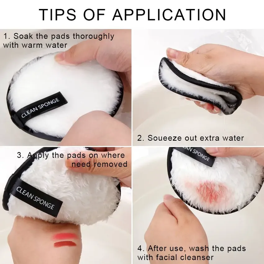 Reuscophable makeup remover, cotton wipes, cosmetics suck