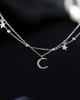 Anejry اللون الفضي سلسلة Moon Star سوار مزدوج أساور اليد اليد لمجوهرات الحزب Anejry اللون الفضي سلسلة Moon Star سوار مزدوج أساور اليد اليد لمجوهرات الحزب