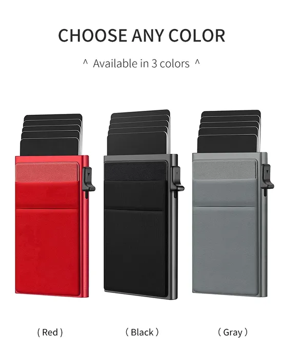 Aluminum alloy credit portfolio wallet, radio -stolen, a very thin small wallet, a smart wallet for men and women Aluminum alloy credit portfolio wallet, radio -stolen, a very thin small wallet, a smart wallet for men and women