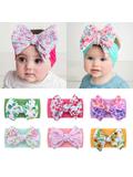 Cute Bow Baby Headband Soft Elastic Nylon Hair Accessories Baby Printed Head Cover Bandana Newborn Baby Products Cute Bow Baby Headband Soft Elastic Nylon Hair Accessories Baby Printed Head Cover Bandana Newborn Baby Products