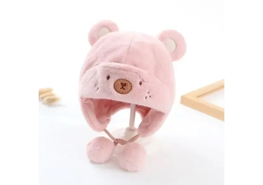 Cute warm winter children girl boys baby hats wool wool heming hats with hard ball wool Cute warm winter children girl boys baby hats wool wool heming hats with hard ball wool