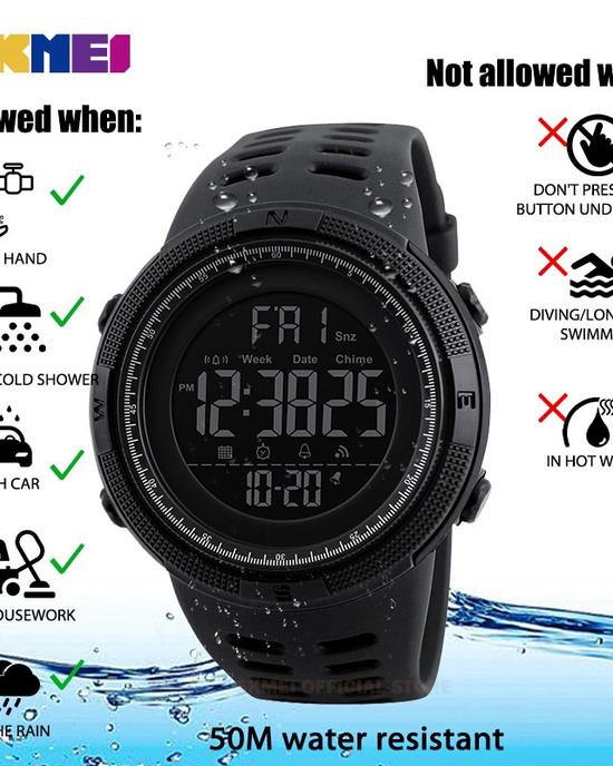 SKMEI Fashion Outdoor Sport Watch Men Multifunction Watches Alarm Clock Chrono 5Bar Waterproof Digital Watch reloj hombre 1251 SKMEI Fashion Outdoor Sport Watch Men Multifunction Watches Alarm Clock Chrono 5Bar Waterproof Digital Watch reloj hombre 1251