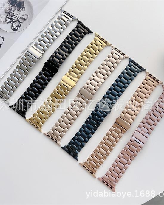 تطبيق Apple Watch8/7/6/5/Ultra Sanzhu سوار معدني جديد من الفولاذ المقاوم للصدأ تطبيق Apple Watch8/7/6/5/Ultra Sanzhu سوار معدني جديد من الفولاذ المقاوم للصدأ