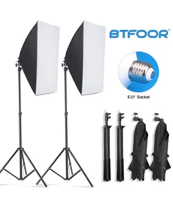 Professional photography lighting box with triple menus holder E27 continuous lighting system photo studio photo