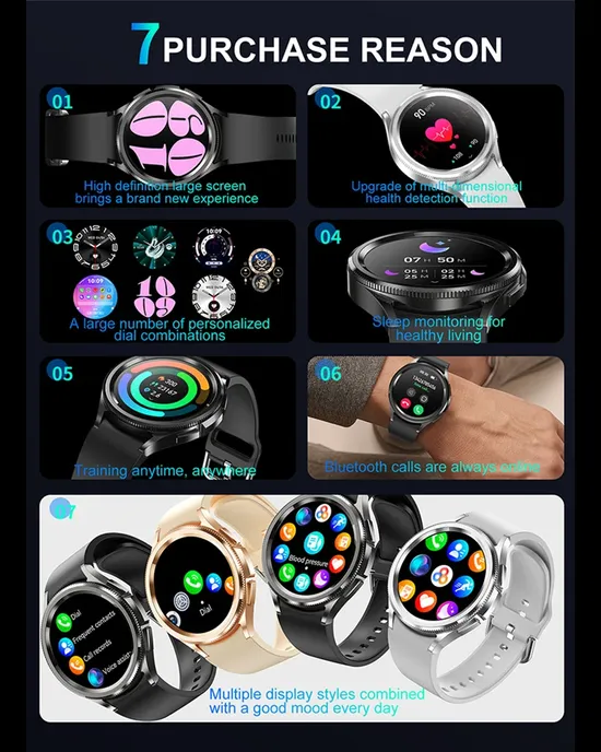 For Samsung Galaxy 6 hour, 2024 new smart hours for men 1.43 inches AMOLED display Bluetooth Bluetooth Smart Watch Physical Fitness 2024 For Samsung Galaxy 6 hour, 2024 new smart hours for men 1.43 inches AMOLED display Bluetooth Bluetooth Smart Watch Physical Fitness 2024