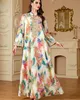Eid Muslim dress for women Ramadan Print Jalabiya long dresses for parties, a long robe abaya Morocco Dubai Kaftan Islam Vettdos Lagos