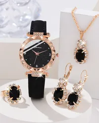 A collection of women watches consisting of 5 luxurious pieces of rhine