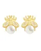 A simple and luxurious new women's earrings of pearl for 2025 modern design in the form of bee insect Korean jewelry sexy earrings A simple and luxurious new women's earrings of pearl for 2025 modern design in the form of bee insect Korean jewelry sexy earrings
