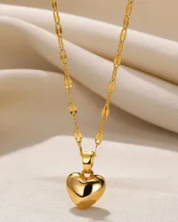 Stainless steel love heart necklace for women 2024 new modern lips Simple chain necklace necklace jewelry free shipping