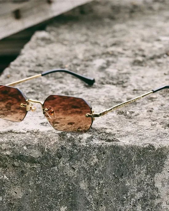 Winting without lip ribs, sunglasses, luxury men, brand, popular travel, small frame, sunglasses, ladies.