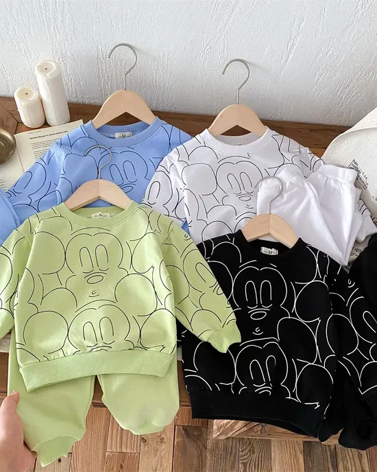 Disney 2024 Mickey Mouse loose printing children autumn blues/winter cartoon blues Disney 2024 Mickey Mouse loose printing children autumn blues/winter cartoon blues