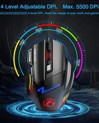 ماوس ألعاب سلكي مريح LED 5500 