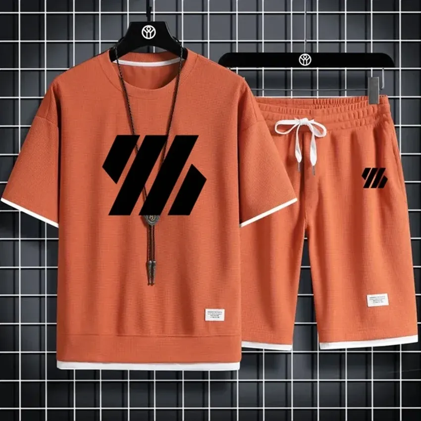 T -shirt and casual pants for men's linen, a sporty suit with short sleeves, summer suits, sports fashion, 2 * * T -shirt and casual pants for men's linen, a sporty suit with short sleeves, summer suits, sports fashion, 2 * *