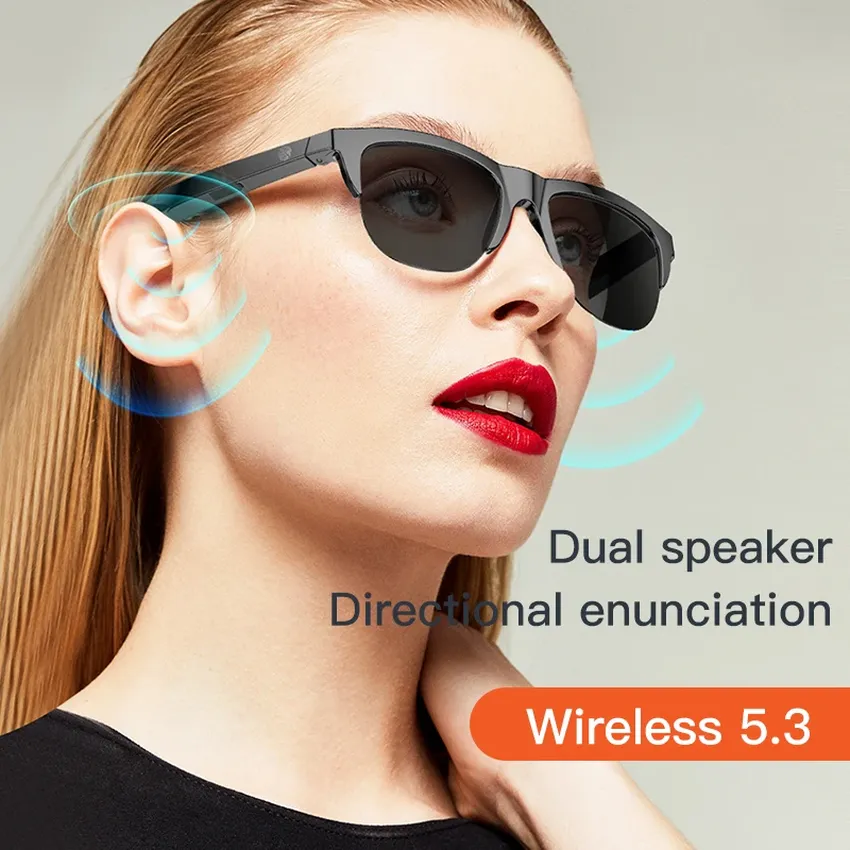 Smart Bluetooth sunglasses for men and women, touch -based anti -radiology glasses, external sports headphones for communication, Hifi Black technology, V5.3 Smart Bluetooth sunglasses for men and women, touch -based anti -radiology glasses, external sports headphones for communication, Hifi Black technology, V5.3