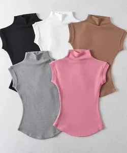 T -shirts, sexy women's t -shirt, rounded collar without sleeves T -shirt, plain, with a narrow story, T -shirt, casual T -shirt, women's basics, famous street clothes