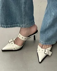 High heels, strands, strap for women, high heels, empty heels from the back, silver motto, individual, summer, and new shoes