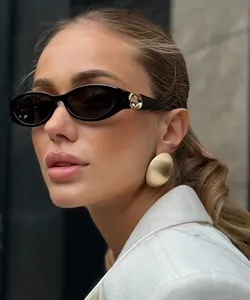 New fashion small frame oval sunglasses diversity ons brand luxury gynecological sunglasses