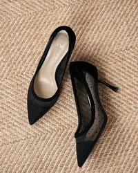 Breathing heel shoes for women, pointed sandal, shallow networked sandal, summer fashion,