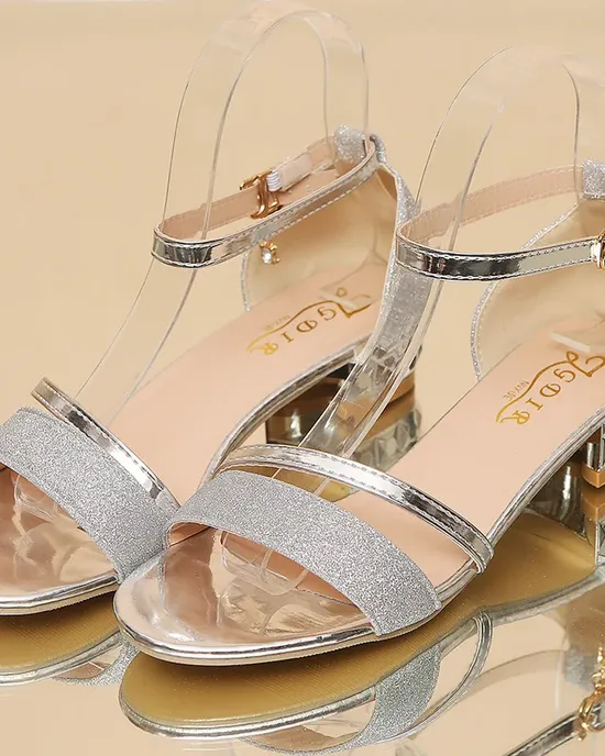 Women's sandal open from the front, high heels, thick heels, heel pumps, women's shoes, dress shoes, gold, new fashion, summer Women's sandal open from the front, high heels, thick heels, heel pumps, women's shoes, dress shoes, gold, new fashion, summer