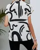 Women's blouse printed with V -shaped neck hole, unofficial upper clothes for women, short sleeve in the bat, simple style, summer Women's blouse printed with V -shaped neck hole, unofficial upper clothes for women, short sleeve in the bat, simple style, summer