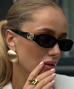 New fashion small frame oval sunglasses diversity ons brand luxury gynecological sunglasses