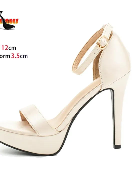 Women shoes with a belt and thick waterproof, thin heel, one -word tape, concerts, platform width, high heels, sexy, 12 *, summer Women shoes with a belt and thick waterproof, thin heel, one -word tape, concerts, platform width, high heels, sexy, 12 *, summer