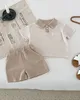 Summer children's clothes kit and a short -colored collar consisting of two pieces of sportswear for young children Summer children's clothes kit and a short -colored collar consisting of two pieces of sportswear for young children