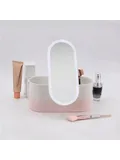 Portless make -up box with a LED lighting mirror, a traveler cosmetic box, storage with touch light Portless make -up box with a LED lighting mirror, a traveler cosmetic box, storage with touch light