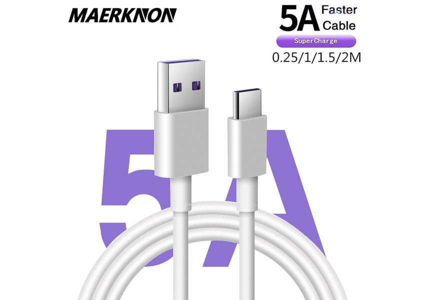 5A نوع C كابل الأصلي سوبر سريع شحن USB C 